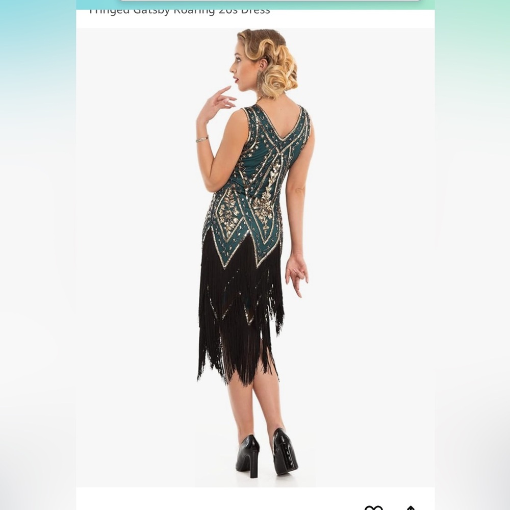 PrettyGuide Women's 1920s Flapper Dress Vintage Swing Fringed Gatsby Roaring - Picture 5 of 9